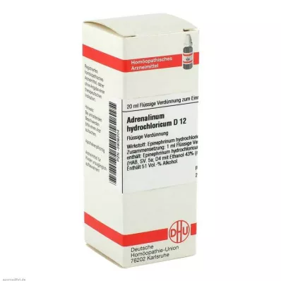 ADRENALINUM HYDROCHLORICUM D 12 Razrjeđenje, 20 ml