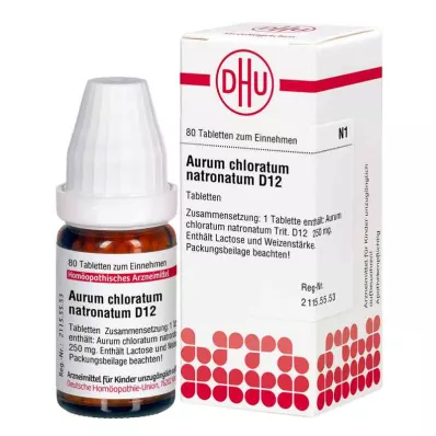 AURUM CHLORATUM NATRONATUM D 12 tableta, 80 kom