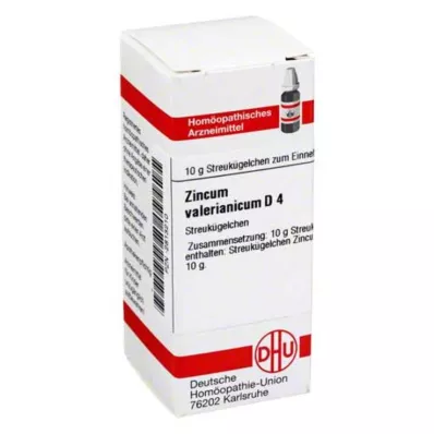 ZINCUM VALERIANICUM D 4 globule, 10 g