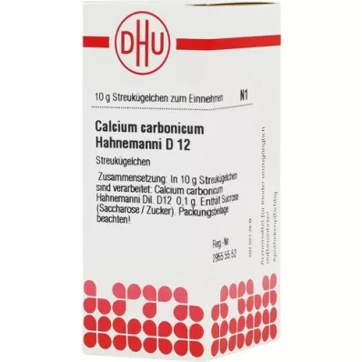 CALCIUM CARBONICUM Hahnemanni D 12 globula, 10 g