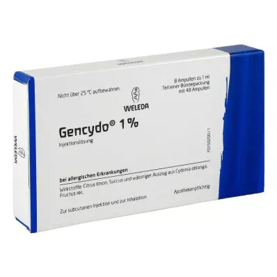 GENCYDO 1% otopina za injekciju, 48X1 ml