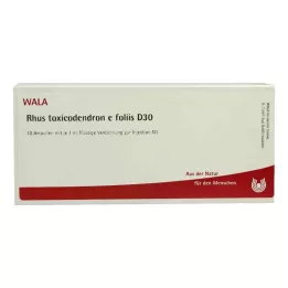 RHUS TOXICODENDRON E foliis D 30 ampula, 10X1 ml