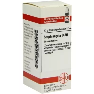 STAPHISAGRIA D 30 globula, 10 g