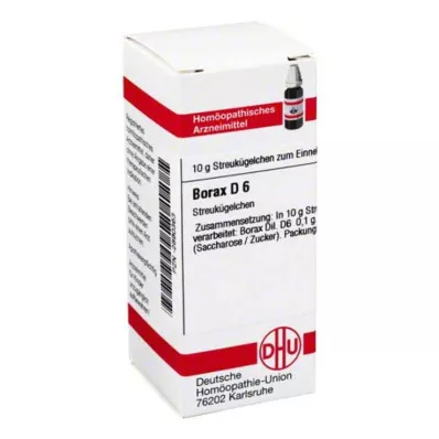 BORAX D 6 globula, 10 g