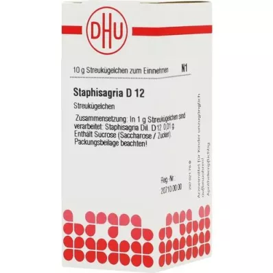 STAPHISAGRIA D 12 globula, 10 g