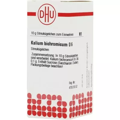 KALIUM BICHROMICUM D 6 globula, 10 g