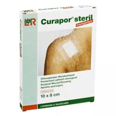 CURAPOR Obloga za rane sterilna prozirna 8x10 cm, 5 kom