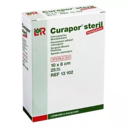 CURAPOR Obloga za rane sterilna prozirna 8x10 cm, 25 kom