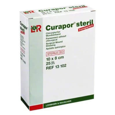 CURAPOR Obloga za rane sterilna prozirna 8x10 cm, 25 kom