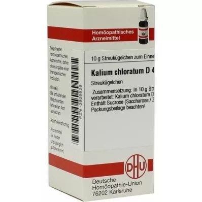 KALIUM CHLORATUM D 4 globule, 10 g