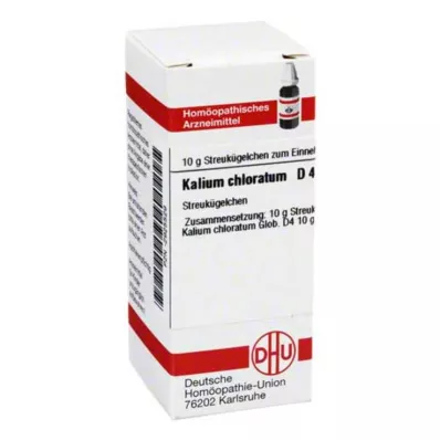 KALIUM CHLORATUM D 4 globule, 10 g