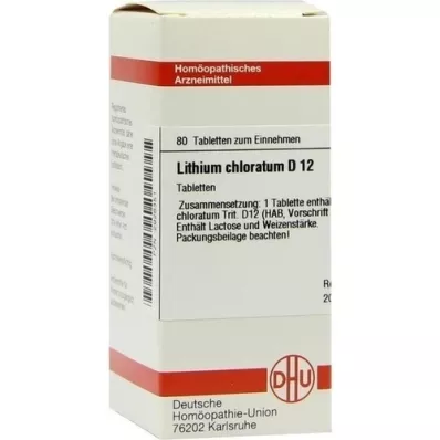 LITHIUM CHLORATUM D 12 tableta, 80 kom