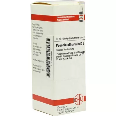 PAEONIA OFFICINALIS D 3 razrjeđenje, 20 ml PAEONIA OFFICINALIS D 3 razrjeđenje, 20 ml