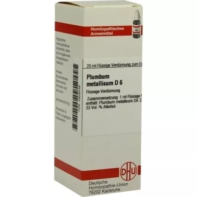 PLUMBUM METALLICUM D 6 Razrjeđenje, 20 ml