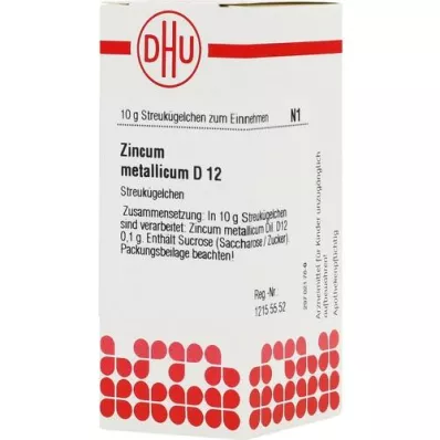 ZINCUM METALLICUM D 12 globula, 10 g