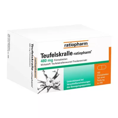 TEUFELSKRALLE-RATIOPHARM Filmom obložene tablete, 100 kom TEUFELSKRALLE-RATIOPHARM Filmom obložene tablete, 100 kom