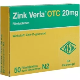 ZINK VERLA OTC 20 mg filmom obložene tablete, 50 kom