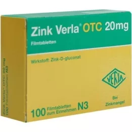 ZINK VERLA OTC 20 mg filmom obložene tablete, 100 kom