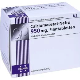 CALCIUMACETAT NEFRO 950 mg filmom obložene tablete, 100 kom