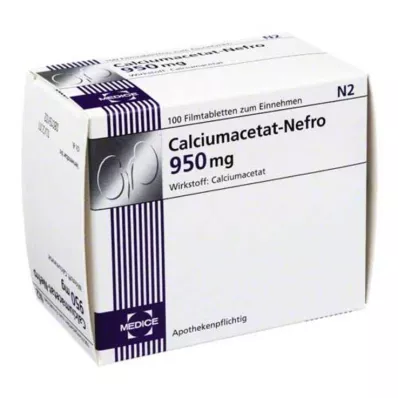 CALCIUMACETAT NEFRO 950 mg filmom obložene tablete, 100 kom CALCIUMACETAT NEFRO 950 mg filmom obložene tablete, 100 kom