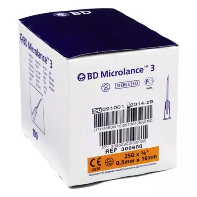 BD MICROLANCE Kanila 25 G 5/8 0,5x16 mm, 100 komada