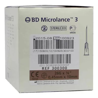 BD MICROLANCE Kanila 26 G 3/8 0,45x10 mm, 100 komada BD MICROLANCE Kanila 26 G 3/8 0,45x10 mm, 100 komada