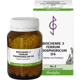 BIOCHEMIE 3 Ferrum phosphoricum D 6 tableta, 500 kom