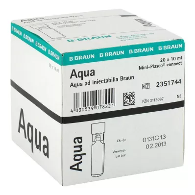 AQUA AD injectabilia Miniplasco connect Otopina za inj., 20X10 ml