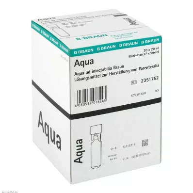 AQUA AD injectabilia Miniplasco connect Otopina za inj., 20X20 ml