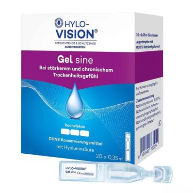 HYLO-VISION Sine gel pipete za jednu dozu, 20X0,35 ml HYLO-VISION Sine gel pipete za jednu dozu, 20X0,35 ml