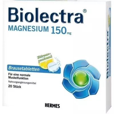 BIOLECTRA Magnezij 150 mg limun šumeće tablete, 20 kom