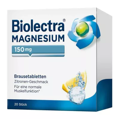 BIOLECTRA Magnezij 150 mg limun šumeće tablete, 20 kom