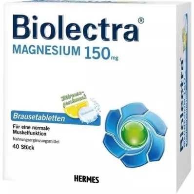 BIOLECTRA Magnezij 150 mg limun šumeće tablete, 40 kom