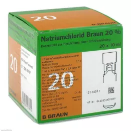 NATRIUMCHLORID 20% MPC koncentrat elektrolita, 20X10 ml