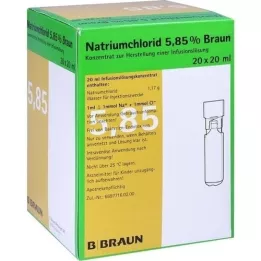 NATRIUMCHLORID 5,85% smeđa MPC koncentrat otopine za infuziju, 20X20 ml