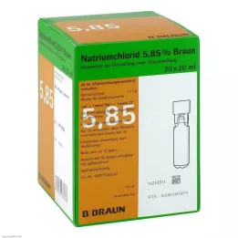 NATRIUMCHLORID 5,85% smeđa MPC koncentrat otopine za infuziju, 20X20 ml
