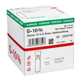 GLUCOSE 10% B.Braun Mini Plasco connect Inj. otopina, 20X10 ml