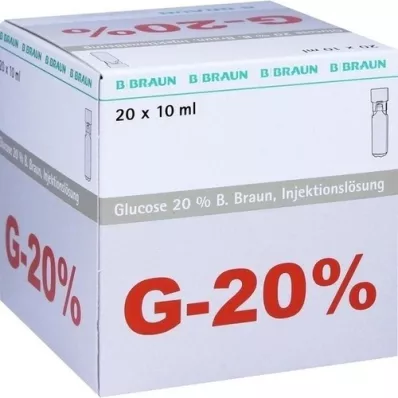 GLUCOSE 20% B.Braun Mini Plasco connect Inj. otopina, 20X10 ml
