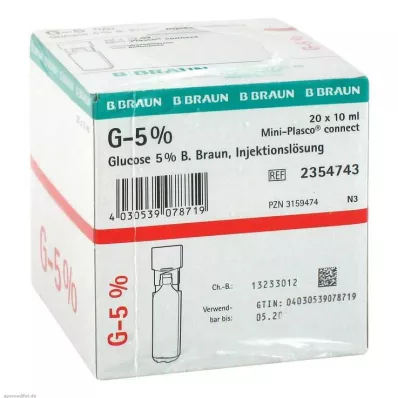 Glukoza 5% Braun Mini Plasco connect otopina za injekcije, 20X10 ml Glukoza 5% Braun Mini Plasco connect otopina za injekcije, 20X10 ml