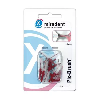 MIRADENT Interd.Pic-Brush zamjenski b.x-large bordeaux, 12 kom