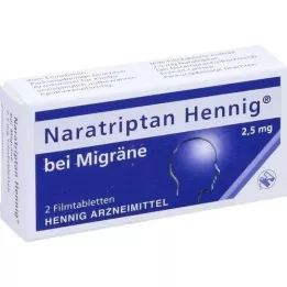 NARATRIPTAN Hennig za migrene 2,5 mg film tableta, 2 kom