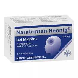 NARATRIPTAN Hennig za migrene 2,5 mg film tableta, 2 kom