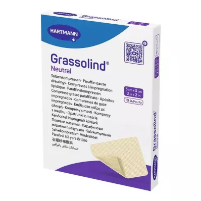 GRASSOLIND Mastne komprese 5x5 cm sterilne, 10 kom