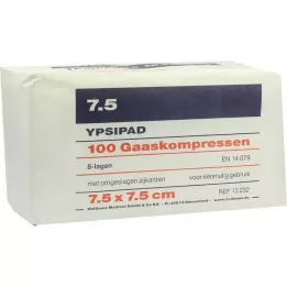 MULLKOMPRESSEN Ypsipad 7,5x7,5 cm nesterilni 8-slojni, 100 kom