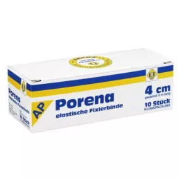 PORENA elastični zavoj od gaze 4 cm bijeli bez violončela, 10 kom
