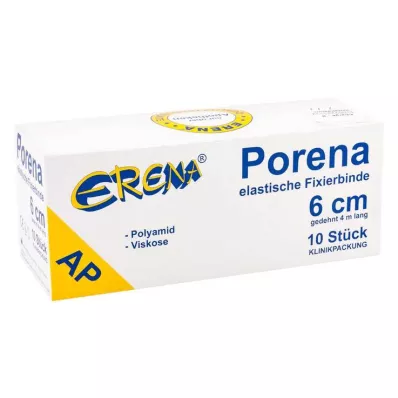 PORENA elastični zavoj od gaze 6 cm bijeli bez violončela, 10 kom PORENA elastični zavoj od gaze 6 cm bijeli bez violončela, 10 kom