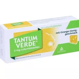 TANTUM VERDE 3 mg pastile s okusom naranče-meda, 20 kom