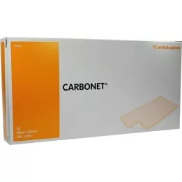 CARBONET 10x20 cm upijajuća obloga za rane s aktivnim ugljenom, 10 kom