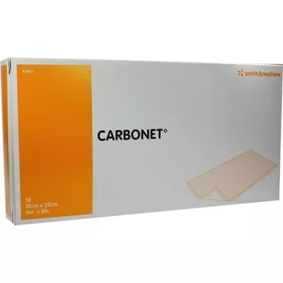 CARBONET 10x20 cm upijajuća obloga za rane s aktivnim ugljenom, 10 kom