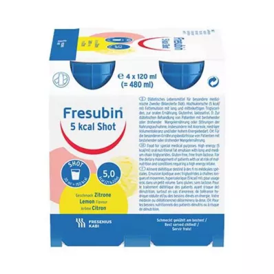 FRESUBIN 5 kcal SHOT Otopina limuna, 4X120 ml
